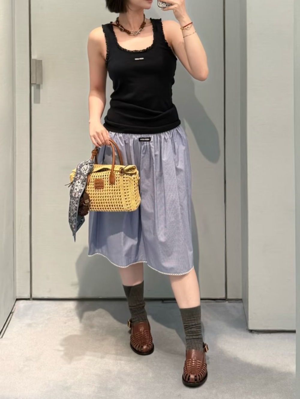 Miu Miu Garment-dyed cotton tank top It38 - Picture 6 of 6